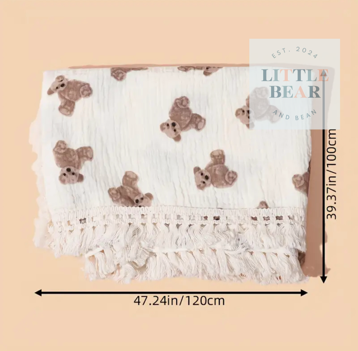 Baby Bear Wrap Soft Cotton Blanket